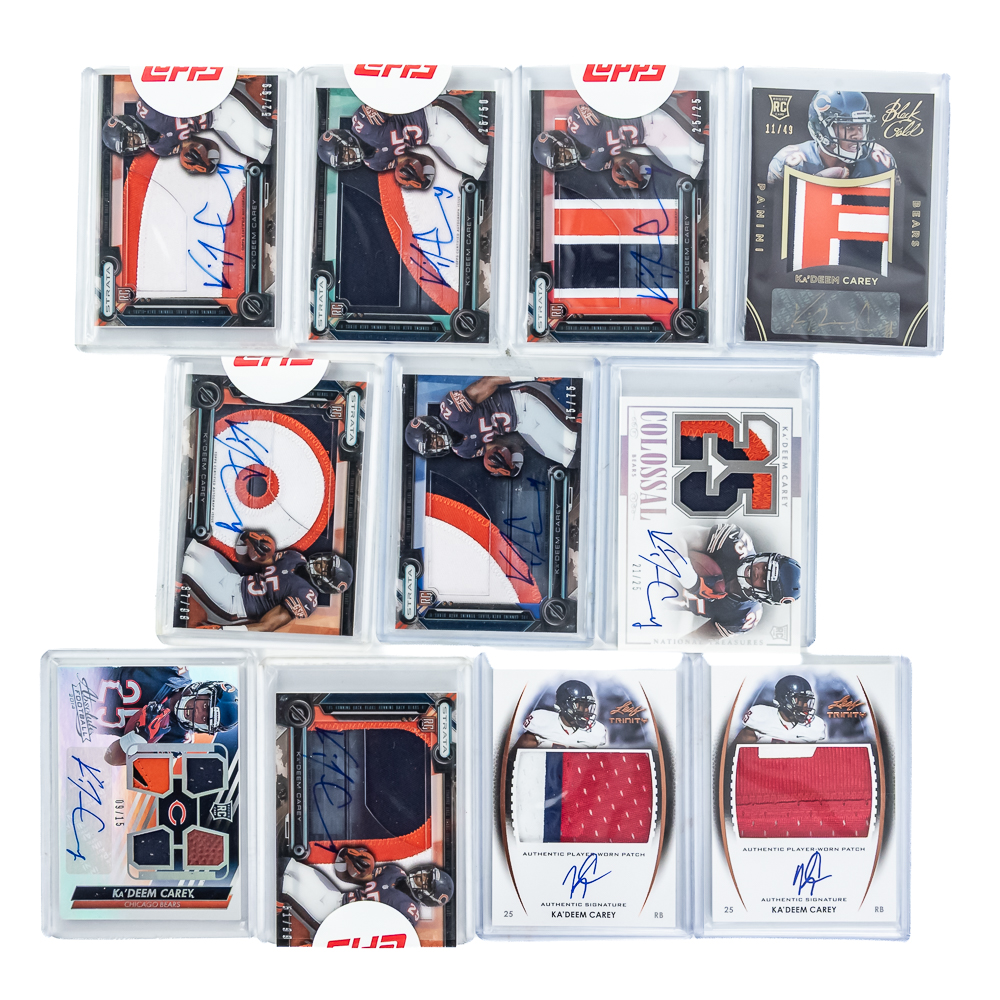 (22) Ka'Deem Carey /5 /10 /15+ Rookie Patch Autos