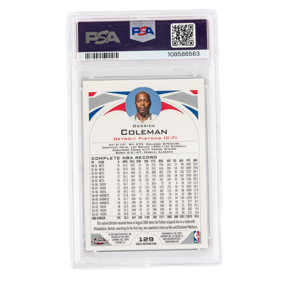 2004 Chrome Gold D. Coleman & G. Wallace /99 PSA