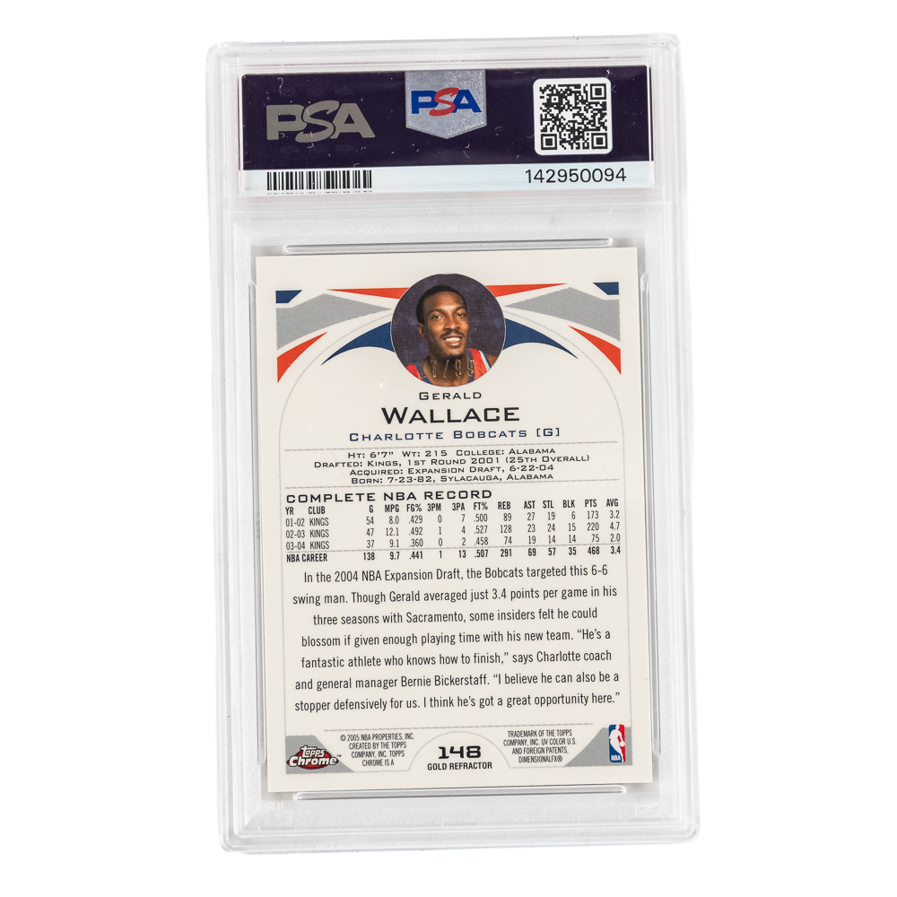 2004 Chrome Gold D. Coleman & G. Wallace /99 PSA