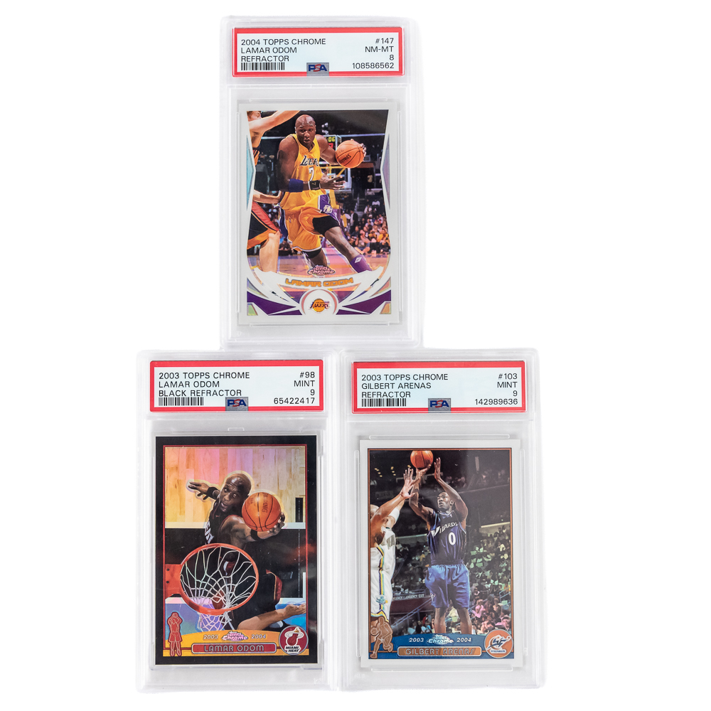 03 Topps Chrome G Arenas Refractor PSA 9 & Odom