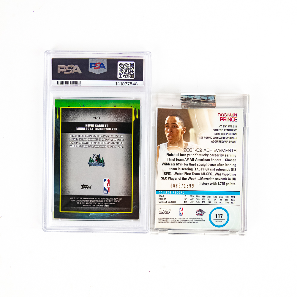 '25 Chrome Garnett /99 PSA 10 & NBA RAW Cards