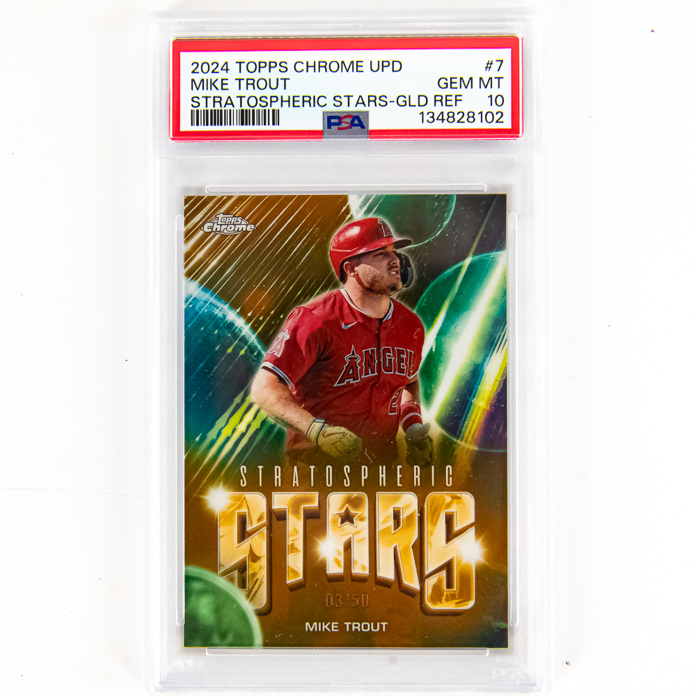 24 Chrome Mike Trout /50 PSA 10 '26 Z Neto Red 5/5