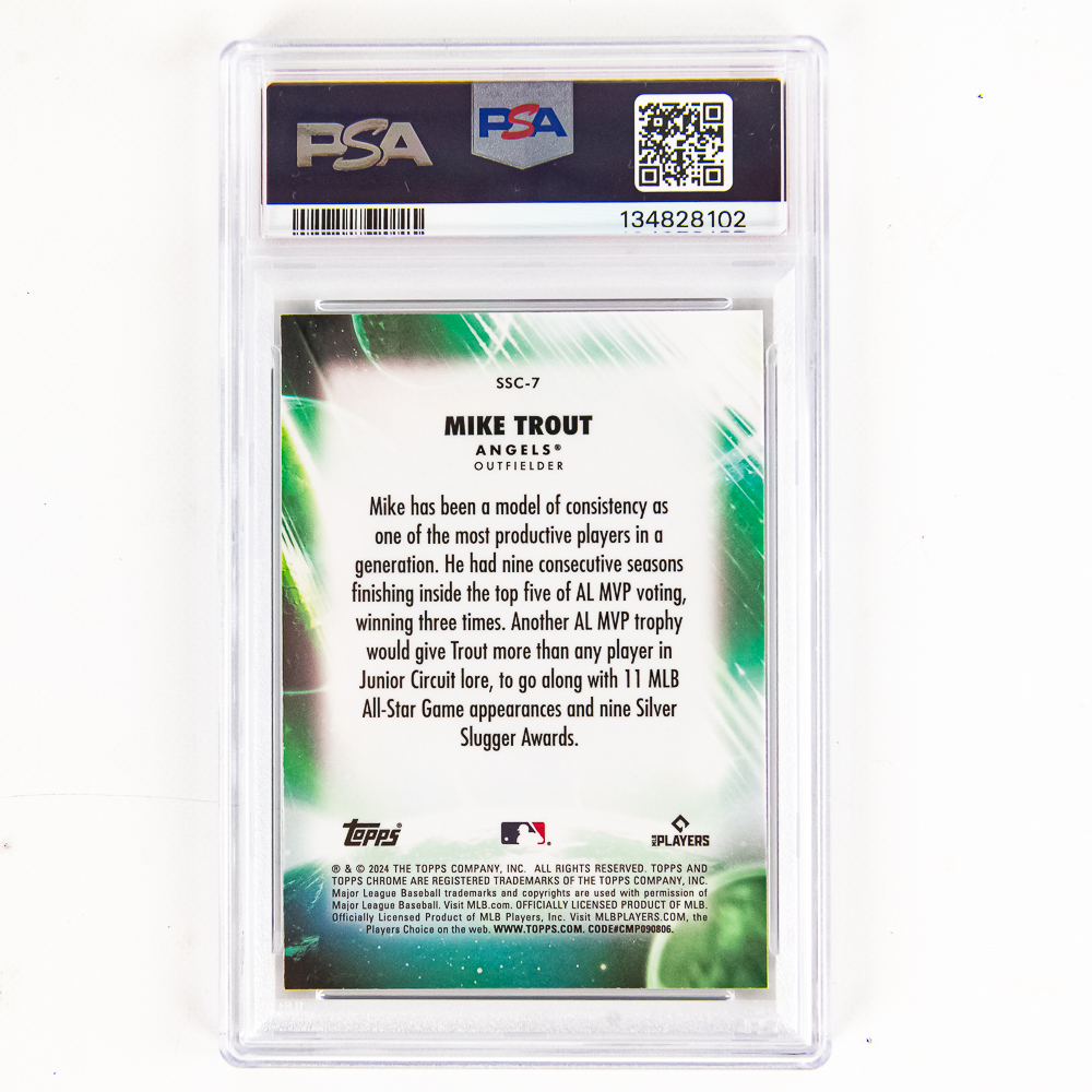 24 Chrome Mike Trout /50 PSA 10 '26 Z Neto Red 5/5