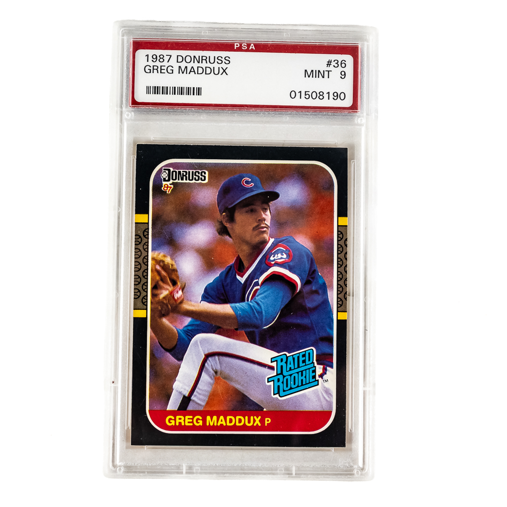 '87 Donruss #36 Greg Maddux RC PSA 9 & Beckett 6.5