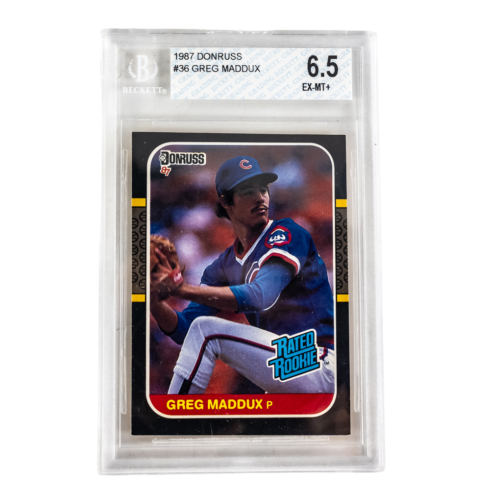 '87 Donruss #36 Greg Maddux RC PSA 9 & Beckett 6.5