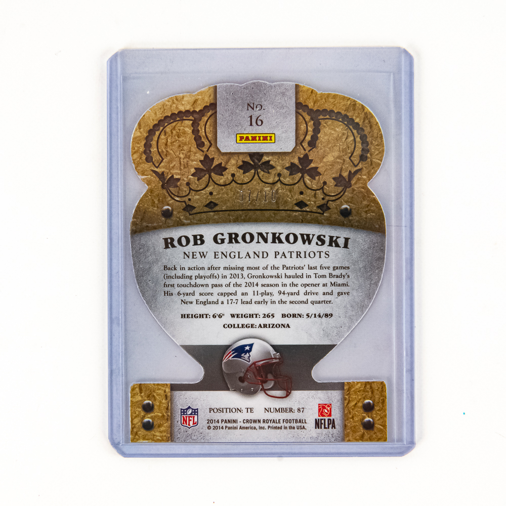 2014 Panini Crown Royal Gronkowski & Edelman /10+