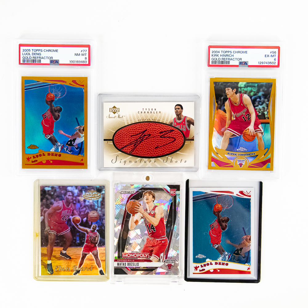 (6) Chicago Bulls NBA Card Assortment Deng Hinrich