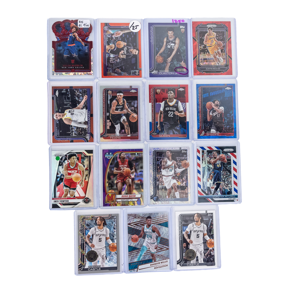 NBA Numbered Star Refractor Rookie Card Assortment