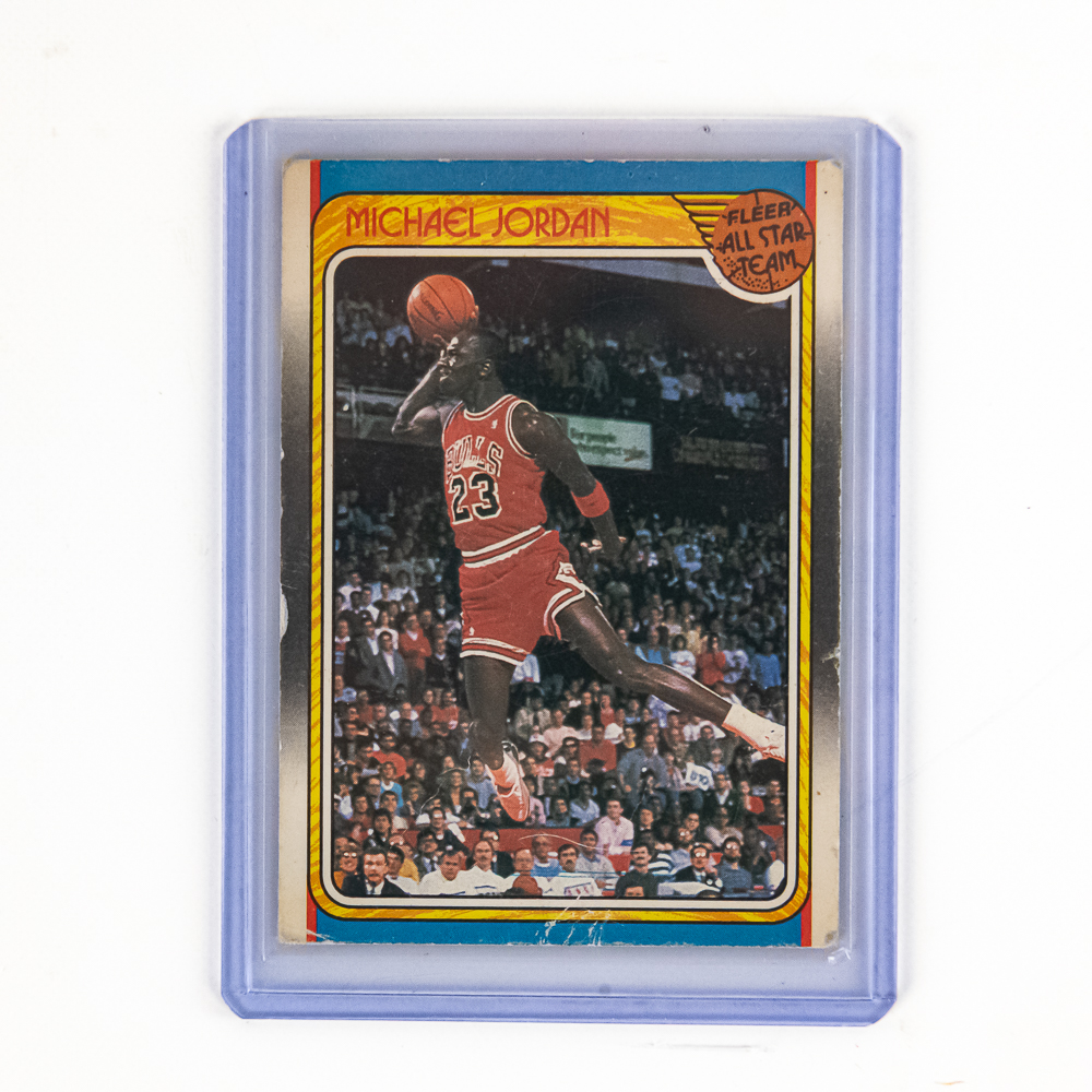 1988 Fleer Michael Jordan #17 & #120 RAW NBA Cards