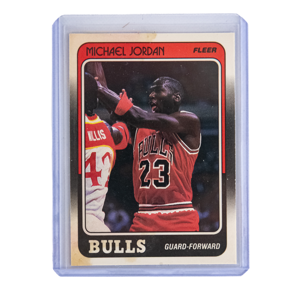 1988 Fleer Michael Jordan #17 & #120 RAW NBA Cards