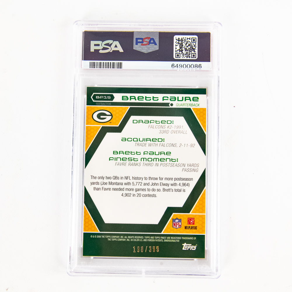 06 Finest Favre Refractor PSA 10 Crosby Auto More+