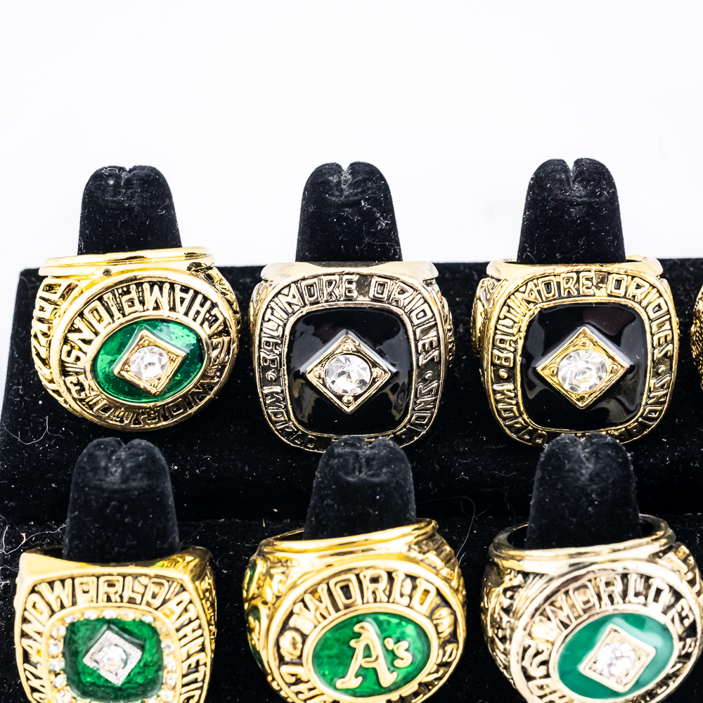 (16) A's Orioles Pirates MLB Championship Rings +