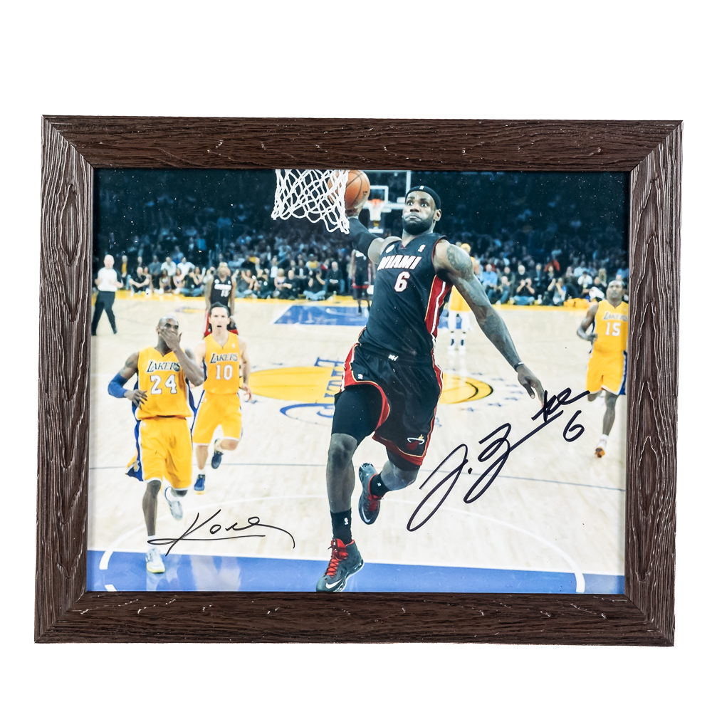 LeBron James & Kobe Bryant Signed Photo w COA