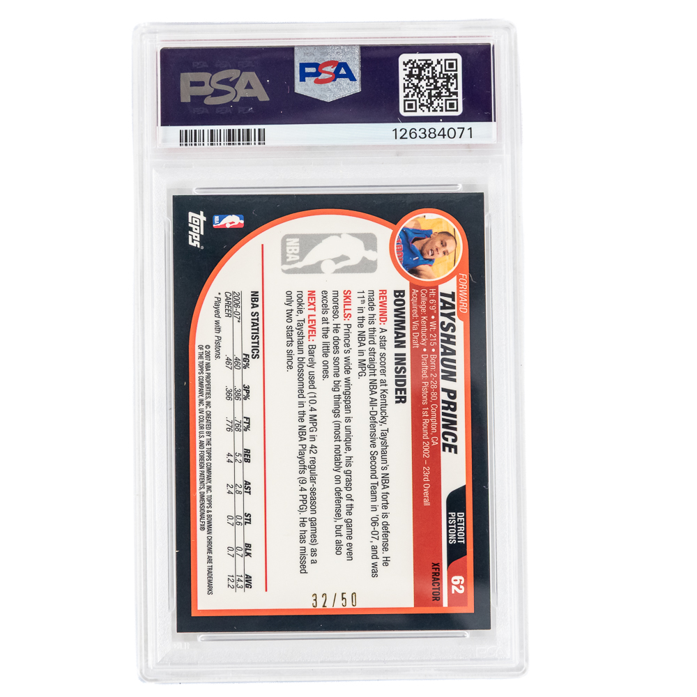 03 Topps Chrome NENE 07 Bowman Chrome Prince PSA