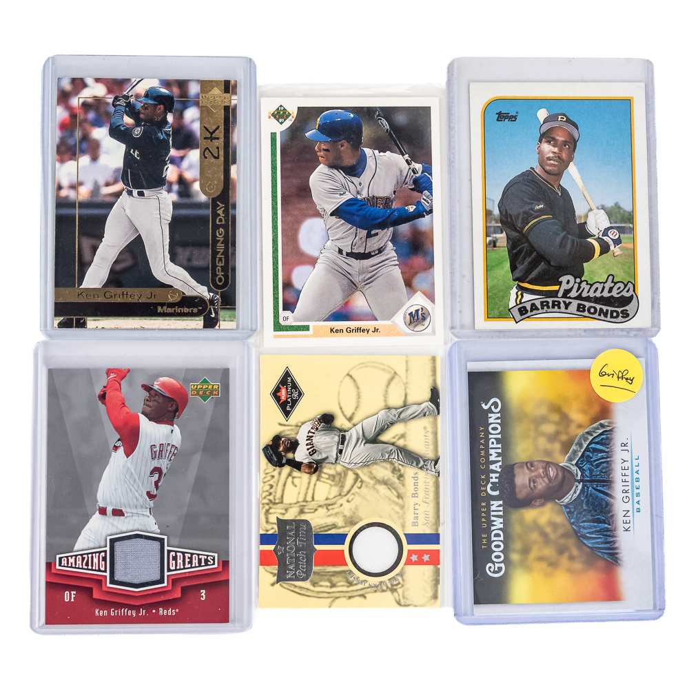 Barry Bonds & Ken Griffey Jr. MLB Card Assortment