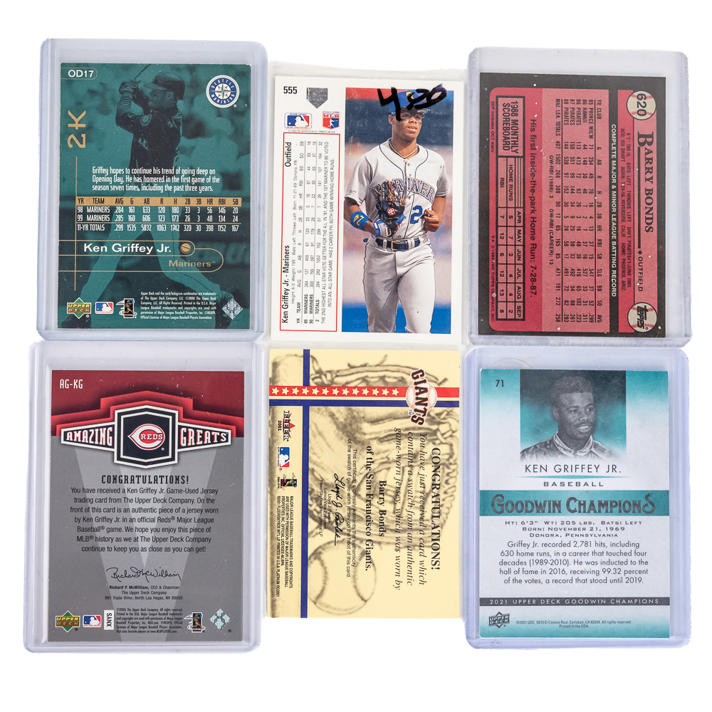 Barry Bonds & Ken Griffey Jr. MLB Card Assortment