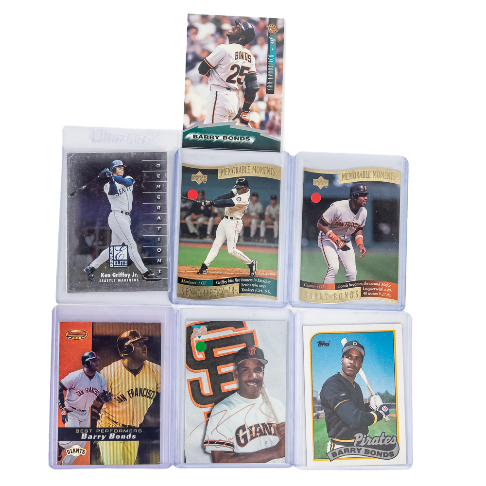 Barry Bonds & Ken Griffey Jr. MLB Card Assortment