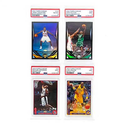 Payton Malone Jefferson Crawford Topps Chrome PSA9. Collection featuring 2004 Topps Chrome #122 