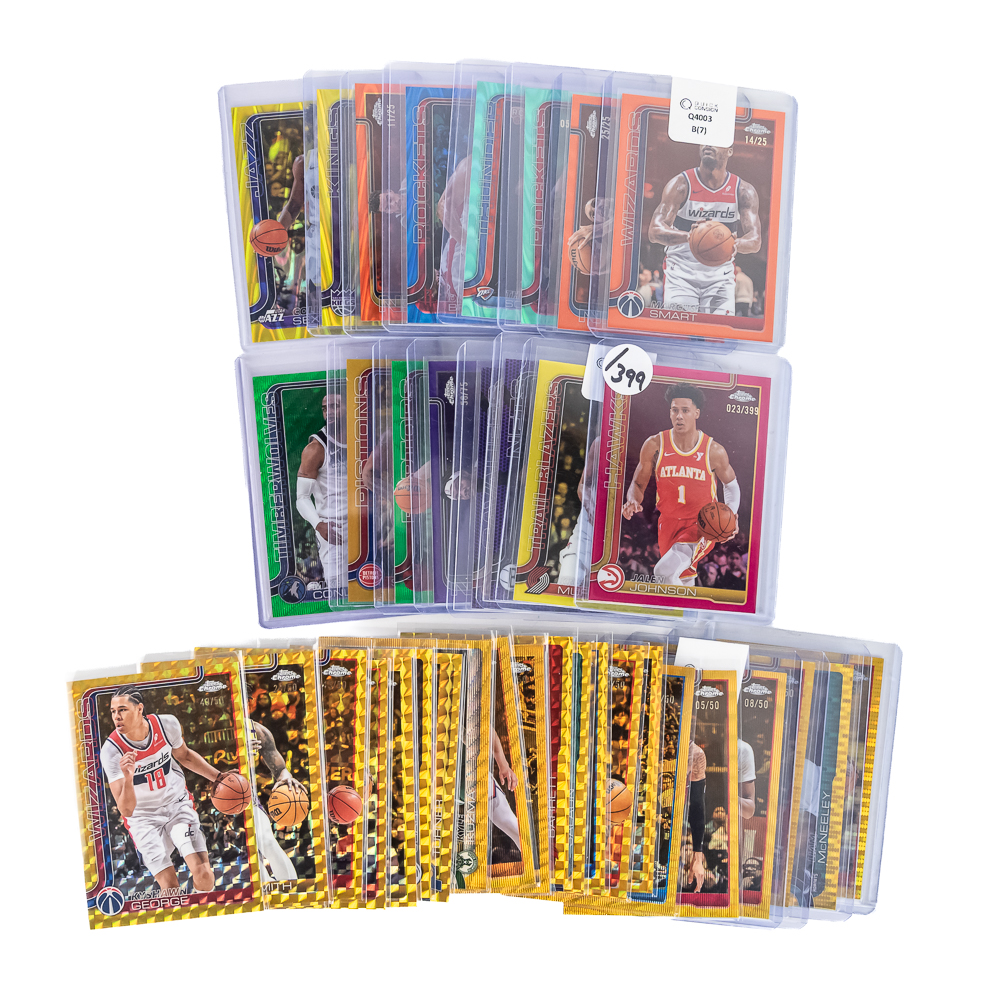 (37) Assorted 2025 Topps Chrome Numbered NBA Cards