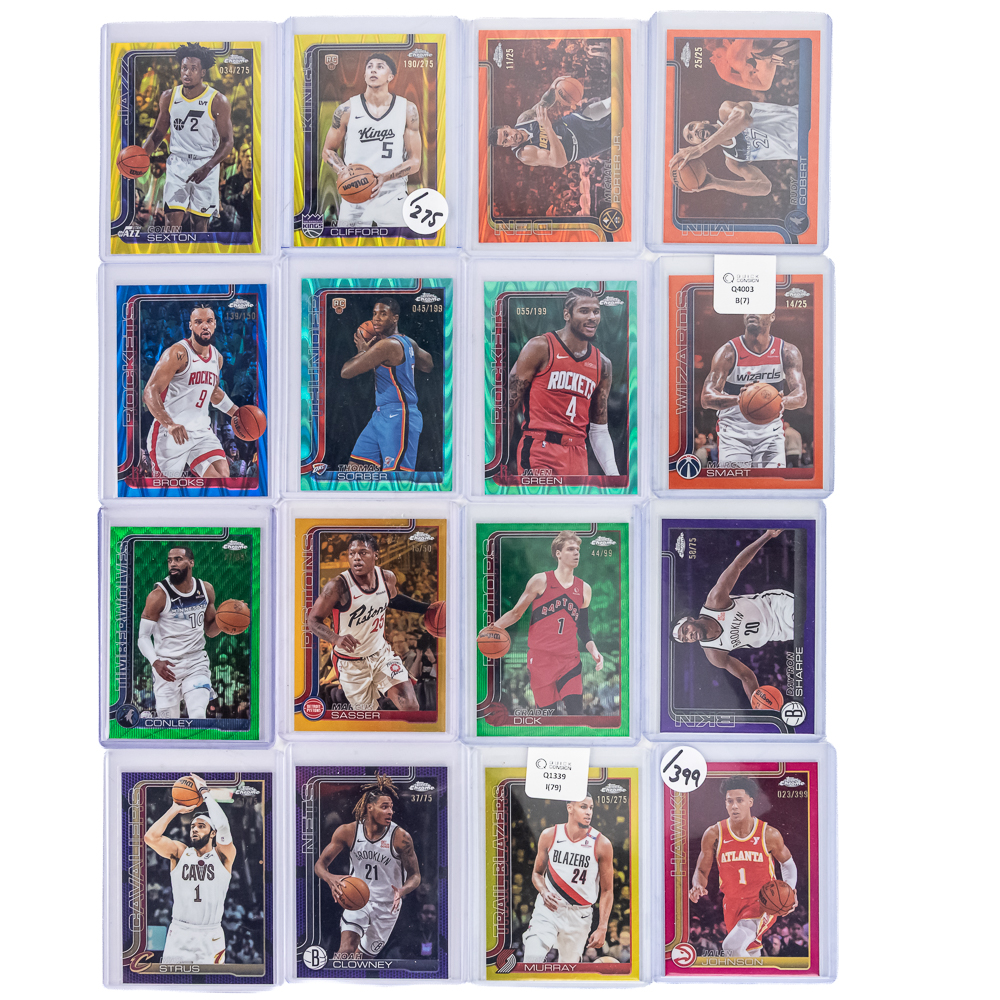 (37) Assorted 2025 Topps Chrome Numbered NBA Cards