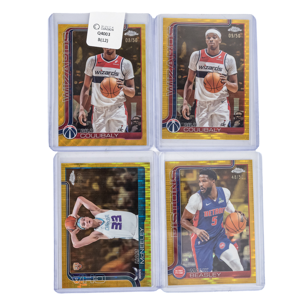 (37) Assorted 2025 Topps Chrome Numbered NBA Cards