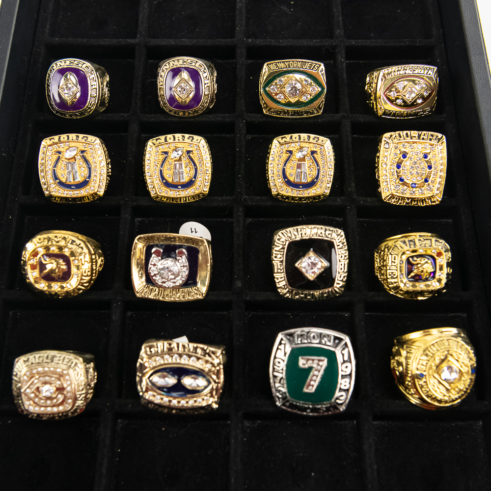 16 Colts Giants Vikings NFL Championship Rings+