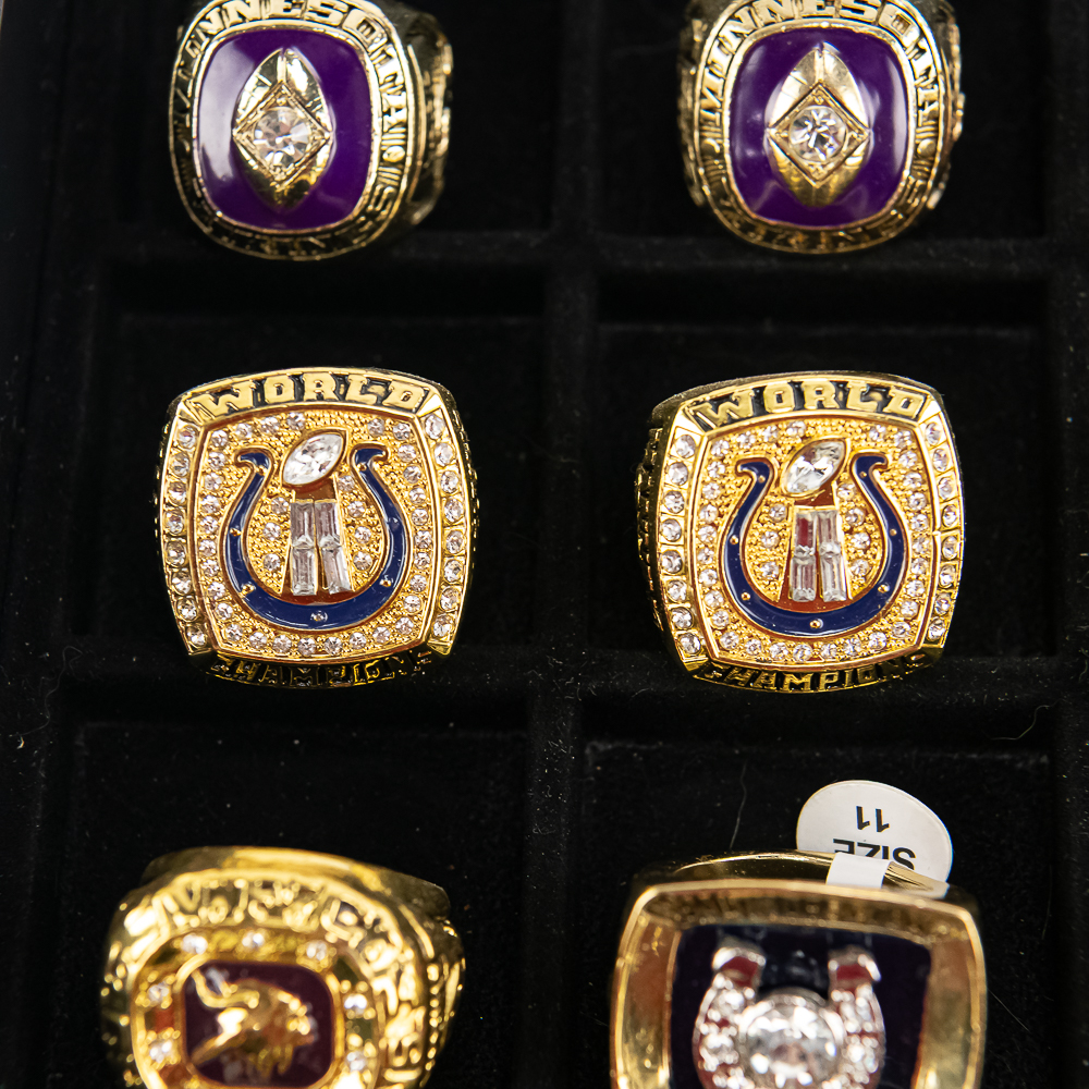 16 Colts Giants Vikings NFL Championship Rings+