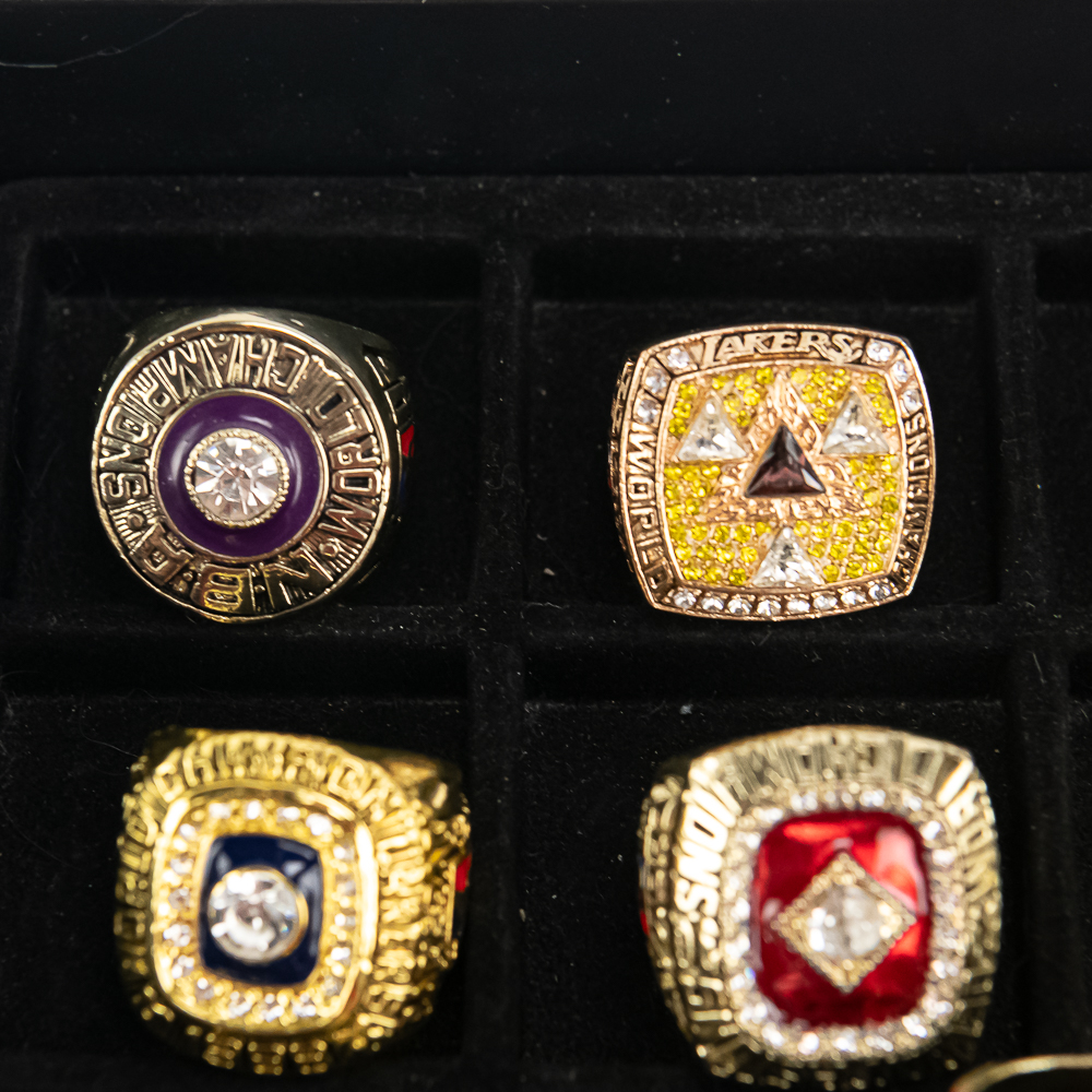 (17) Lakers Mavs 76ers NBA Championship Rings+