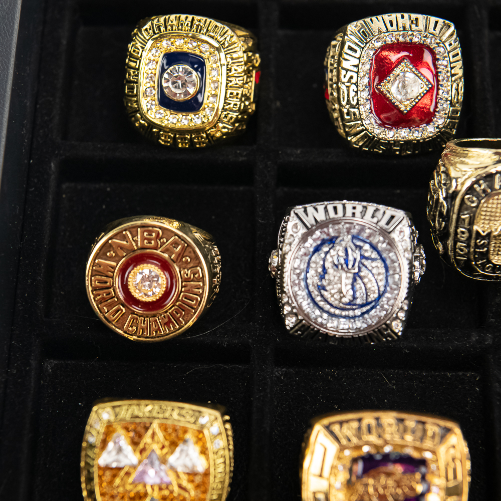 (17) Lakers Mavs 76ers NBA Championship Rings+