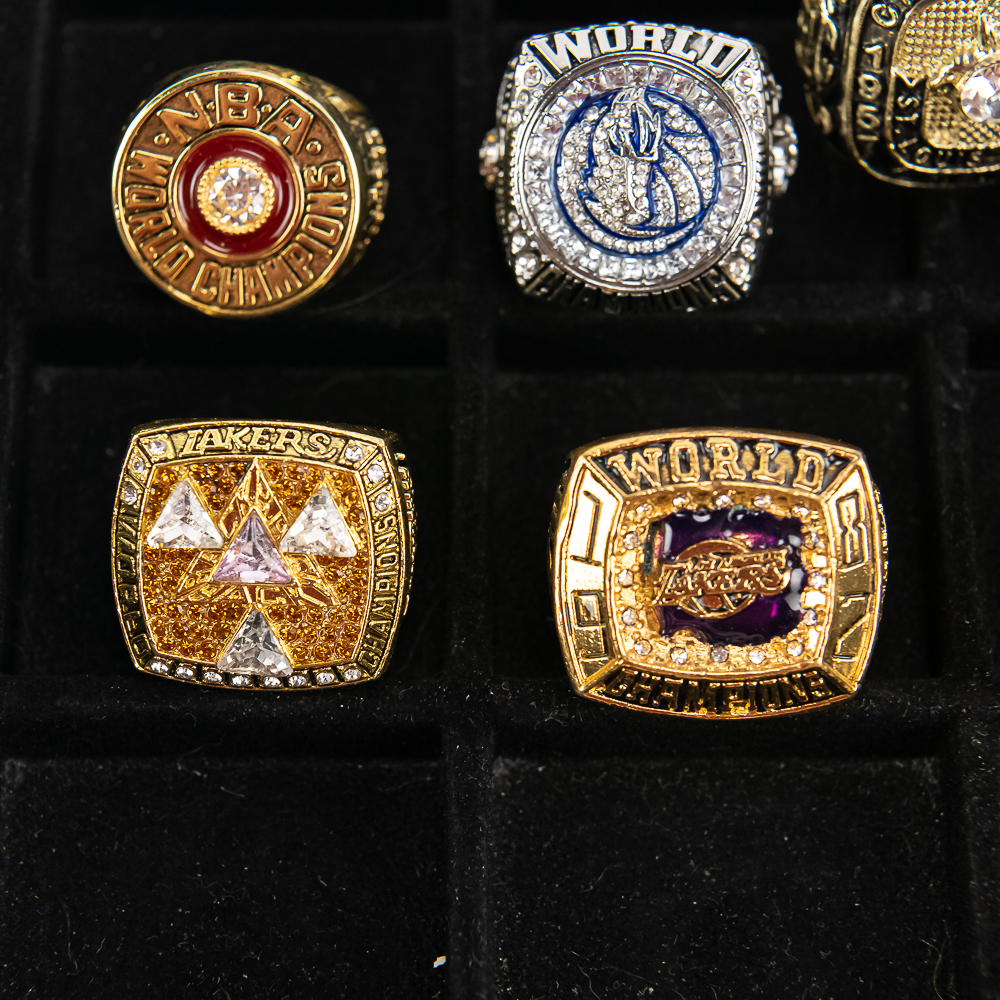 (17) Lakers Mavs 76ers NBA Championship Rings+