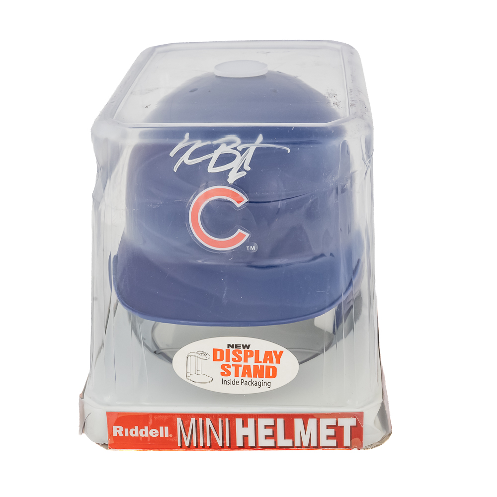 Kris Bryant Autographed Riddell Mini Helmet w COA