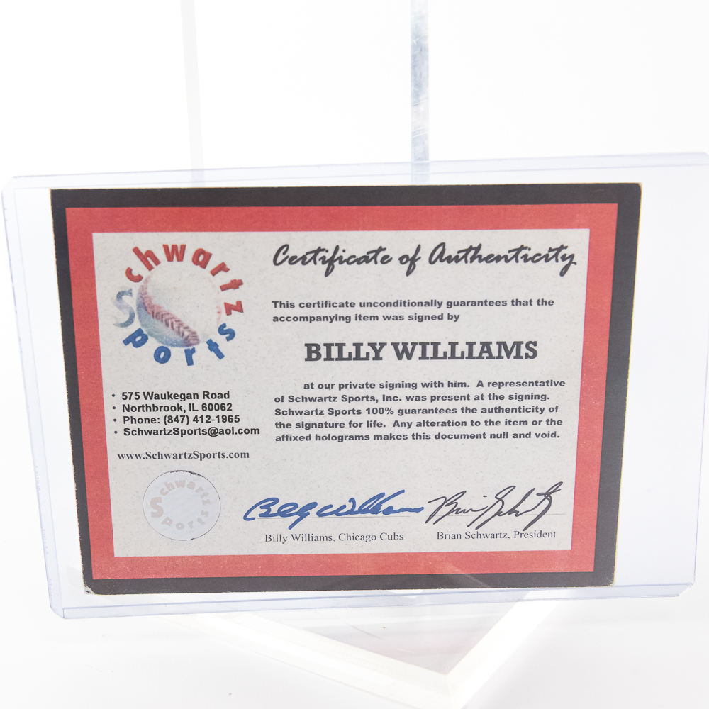 Billy Williams Autographed Rawlings Bat with COA