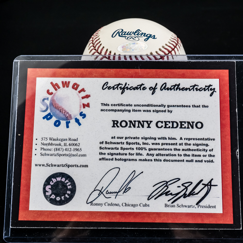 D. Baker R. Cedeno & M. Alou Signed Baseballs COA