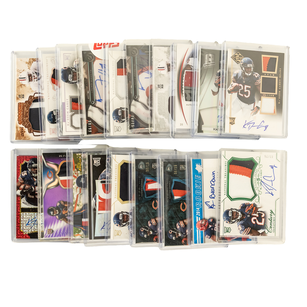 (20) Ka'Deem Carey /5 /10 /15+ Rookie Patch Autos
