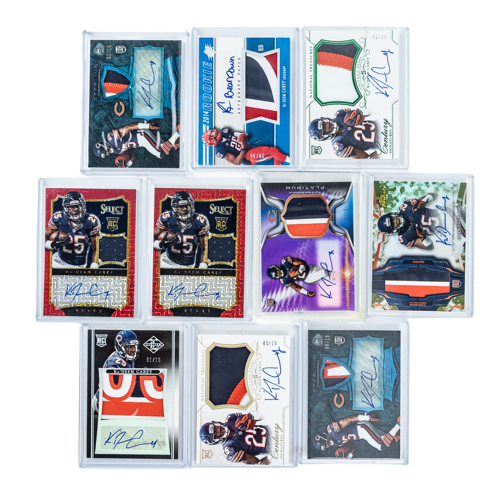 (20) Ka'Deem Carey /5 /10 /15+ Rookie Patch Autos
