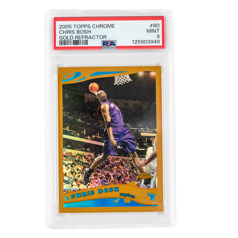 2005 Chrome Chris Bosh Gold Refractor 66/99 PSA 9