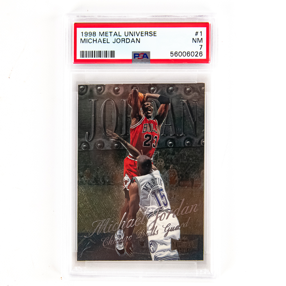 1998 Metal Universe #1 Michael Jordan PSA 7 NM