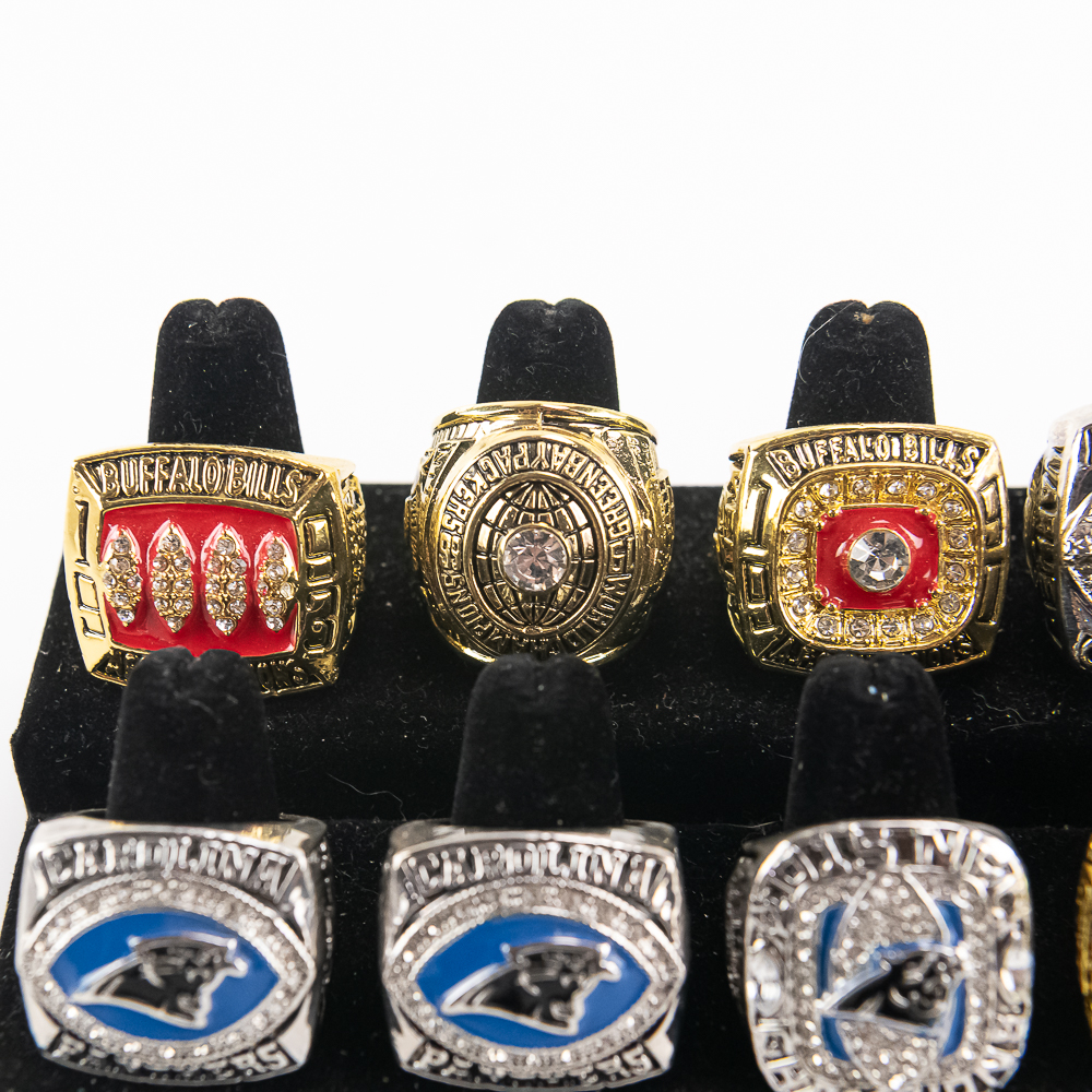 (12) Bills Ravens Falcons + NFL Championship Rings