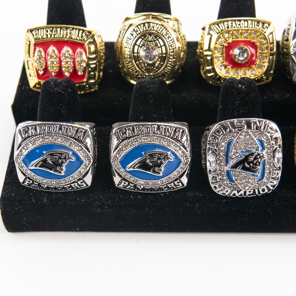 (12) Bills Ravens Falcons + NFL Championship Rings