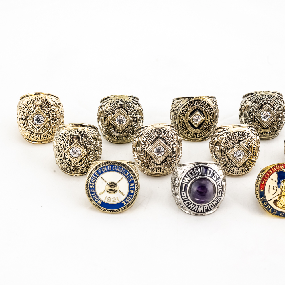 (17) NY Yankees As & Pirates Championship Rings