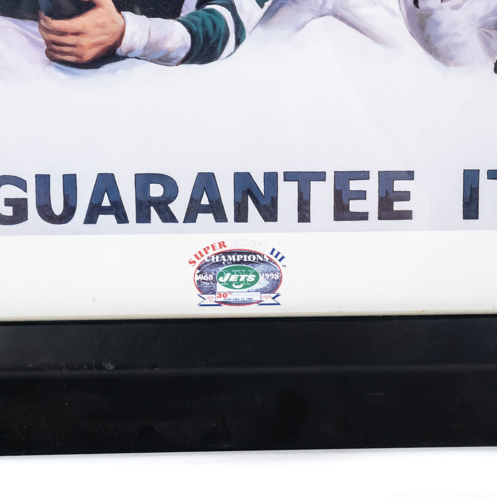 Joe Namath Autographed I Guarantee IT Framed Print