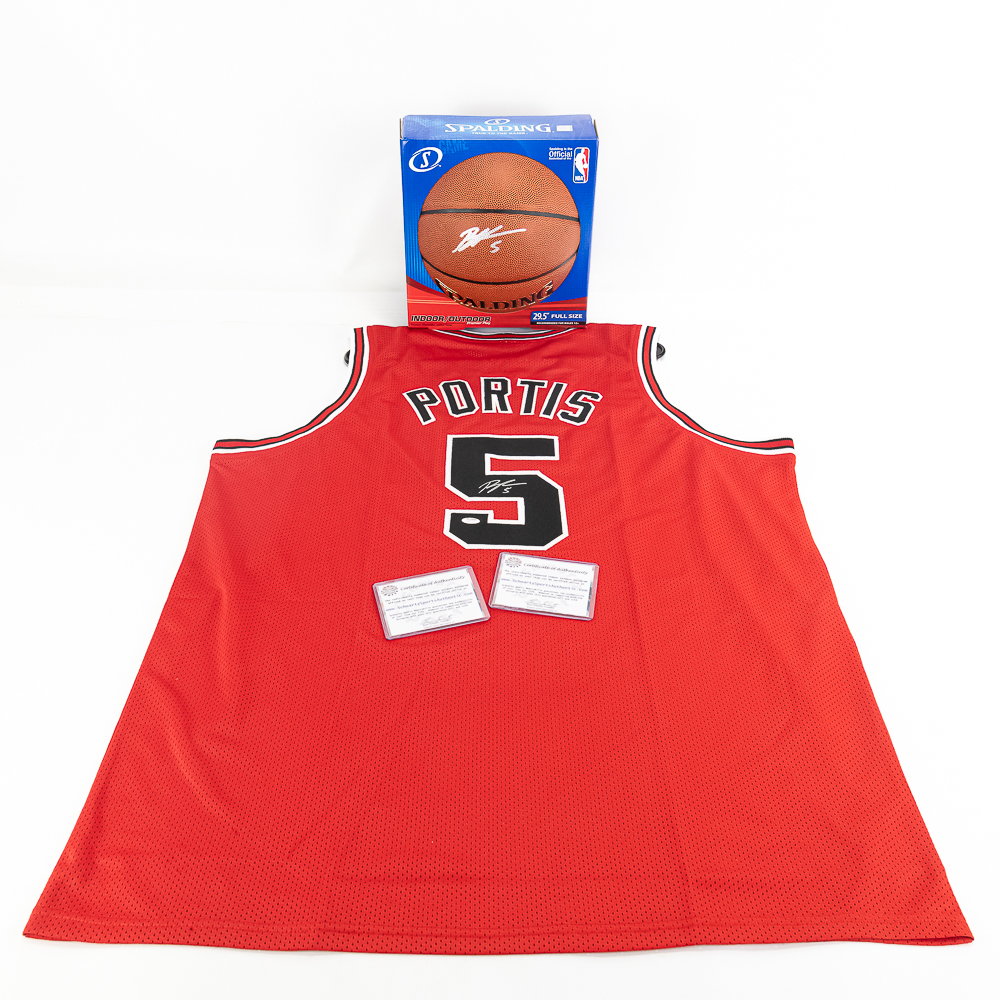 Bobby Portis Autographed Bulls Jersey & Basketball