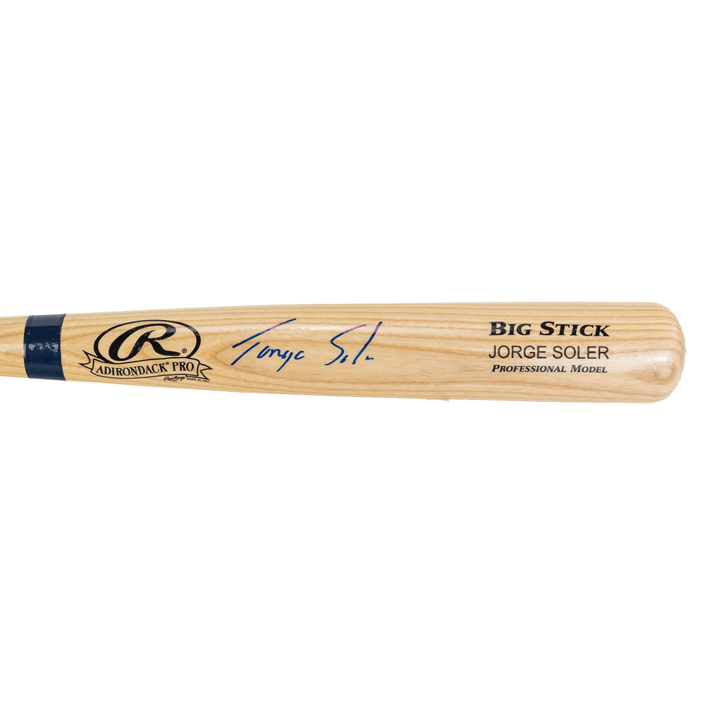 (2) Jorge Soler Autographed Rawlings Bats w COAs