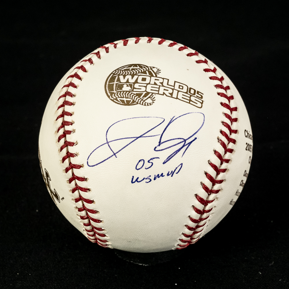 Jermaine Dye Autographed 05 WS MVP Baseball w COA