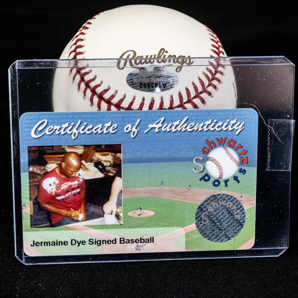 Jermaine Dye Autographed 05 WS MVP Baseball w COA