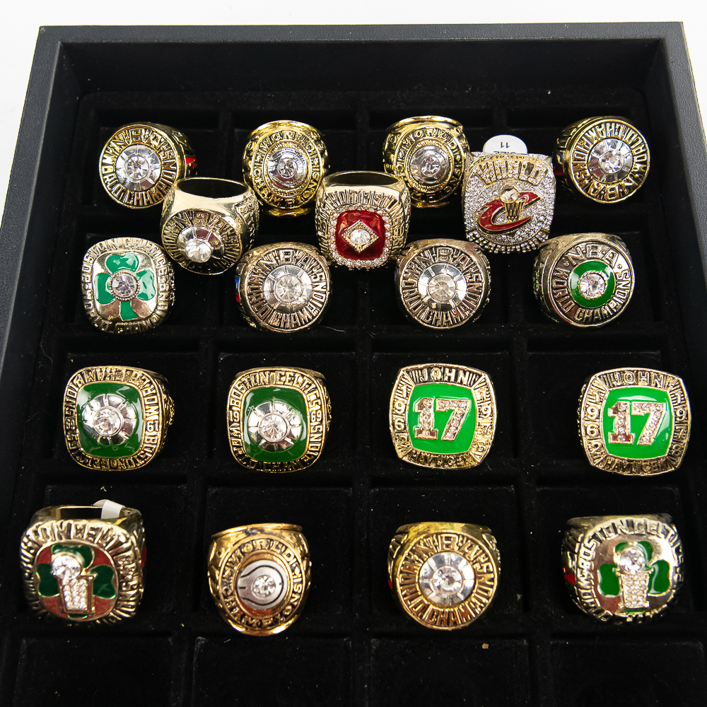 (19) Cavs Celtics & Pistons NBA Championship Rings