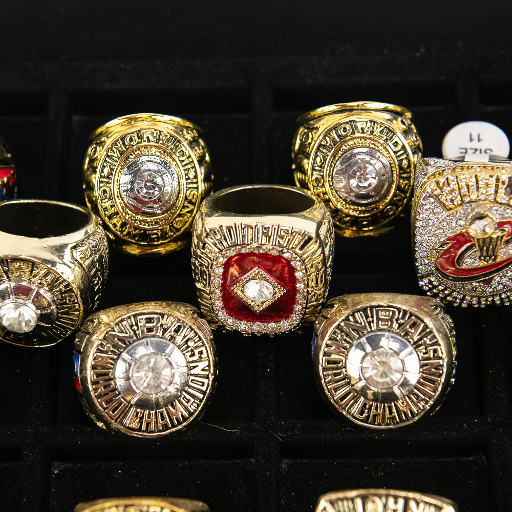 (19) Cavs Celtics & Pistons NBA Championship Rings