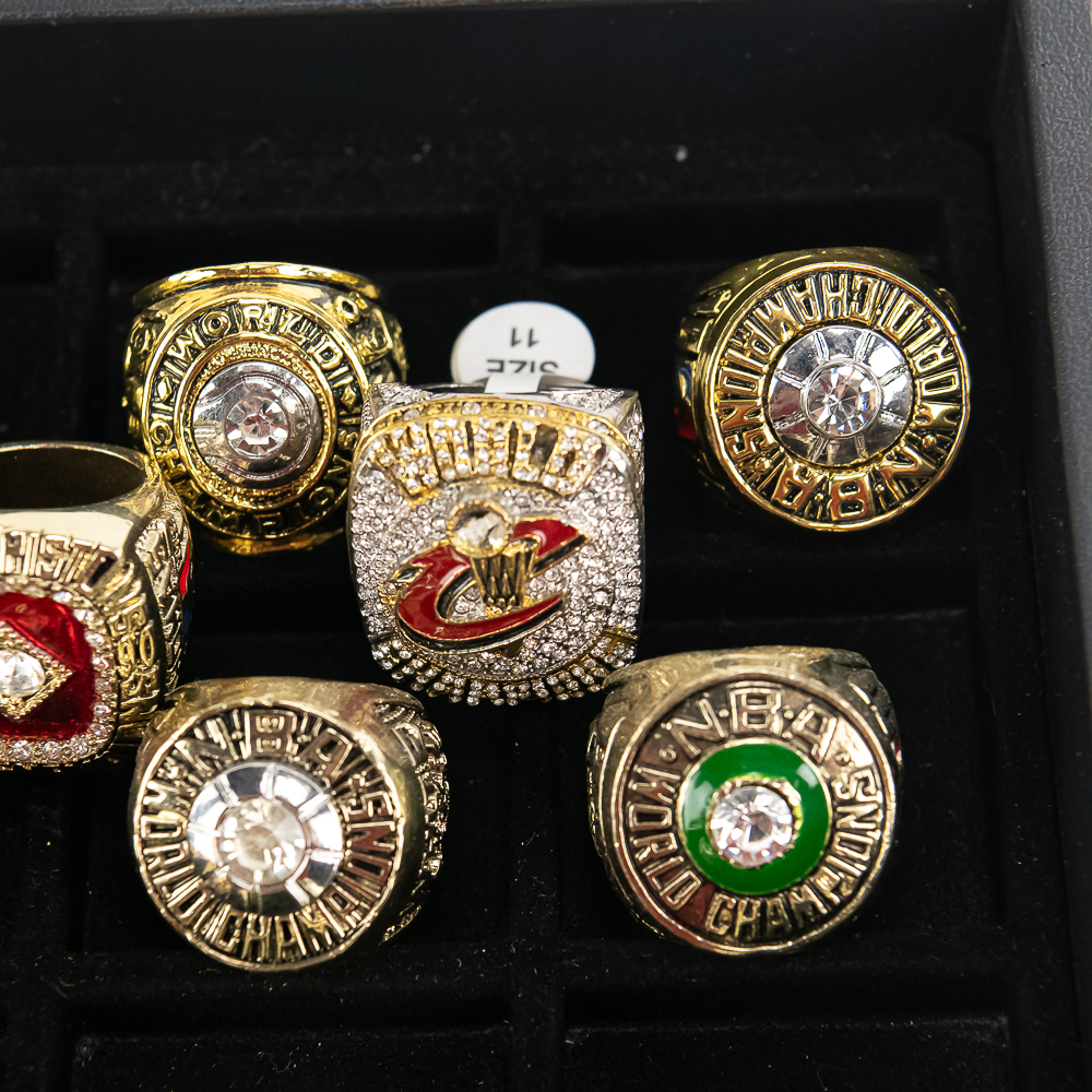 (19) Cavs Celtics & Pistons NBA Championship Rings