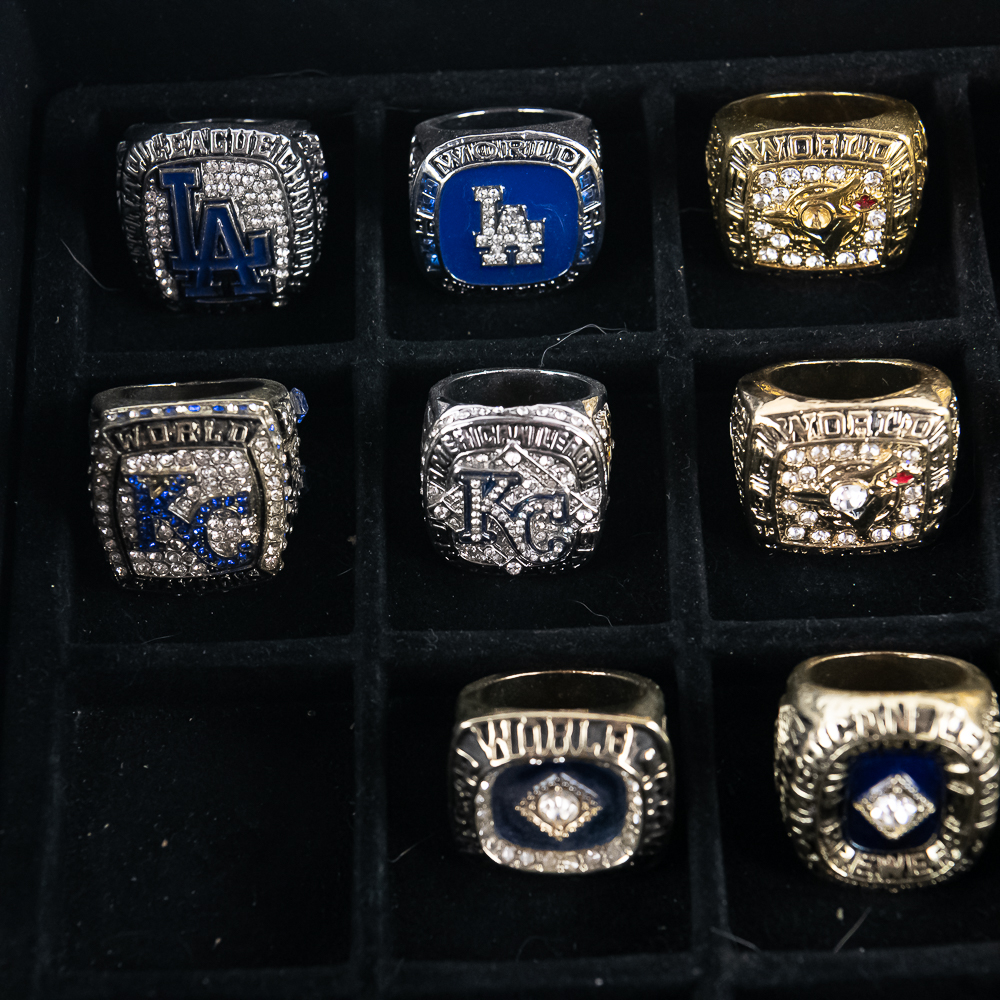22 Dodgers Royals Bluejays+ MLB Championship Rings
