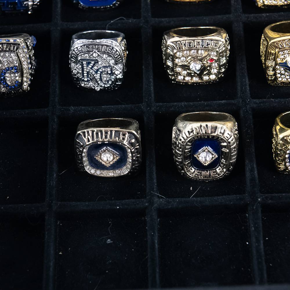 22 Dodgers Royals Bluejays+ MLB Championship Rings
